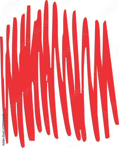 Plakat Abstract Red Scribble Texture simple