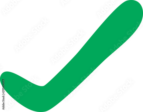 Plakat Green Check Mark Icon simple design