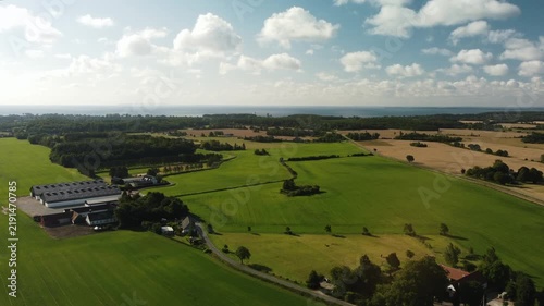 Stunning Aerial View of Expansive Countryside Showcasing Fields and Charming Homes