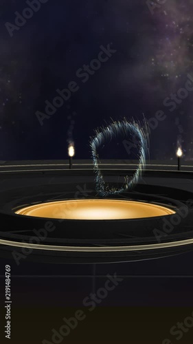2027 Happy New Year Sci Fi Space Animation Vertical Video