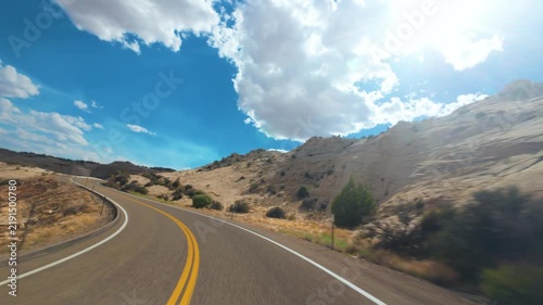 Scenic Byway 12 POV Drive Around High Desert Hillside Utah