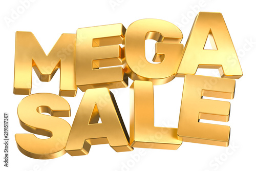Canvastavla Gold 3D mega sale text