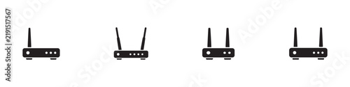 Fotografía Wi-Fi router icon set