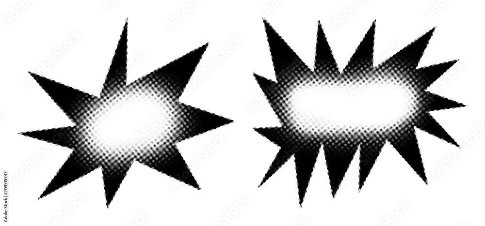 Obraz premium PNG Abstract starburst shapes design on transparent background