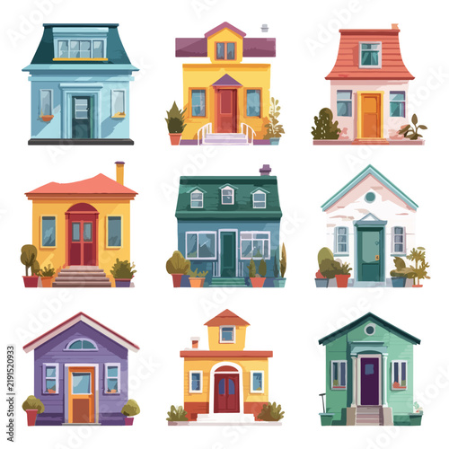vector illustration of houses