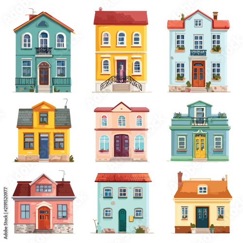 vector illustration of houses