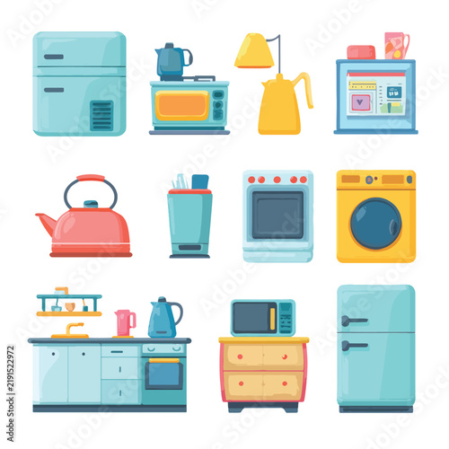 set of household appliances