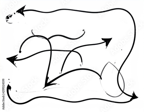 Obraz na płótnie Curved arrow set