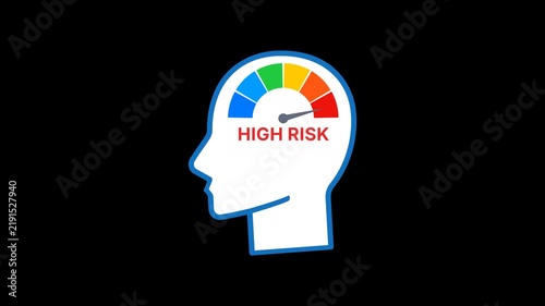 High Risk Level Gauge in Human Head Animation