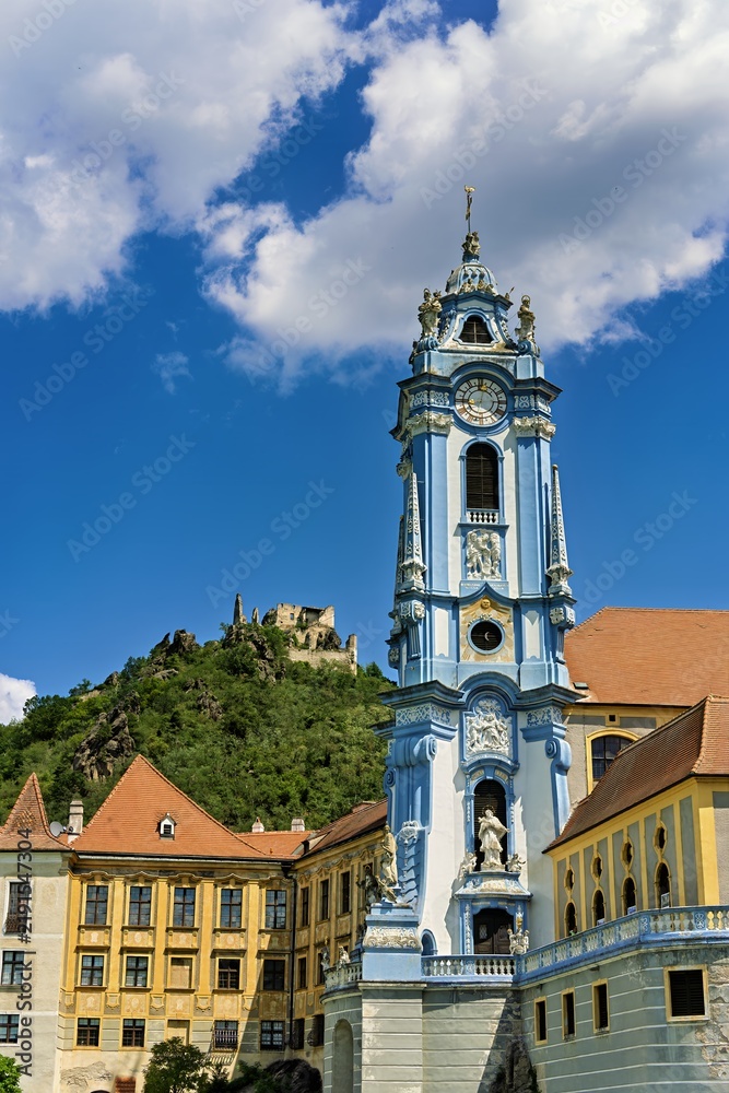 Fototapeta premium Boat trip on the Danube from Melk to Krems, Lower Austria, Austria, Europe, 18 July 2027