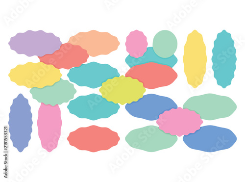 Colorful abstract blobs and shapes collection on white background isolated on transparent background, Vector, illustration