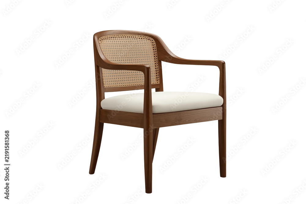 Fototapeta premium Elegant Wooden Cane Seat Chair