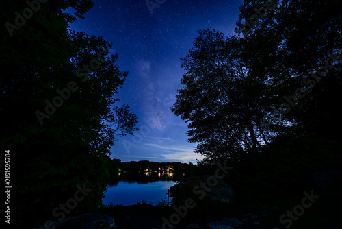 night view over a lake