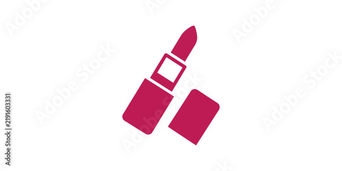 Fotografie Magenta lipstick icon for beauty product branding and professional cosmetics