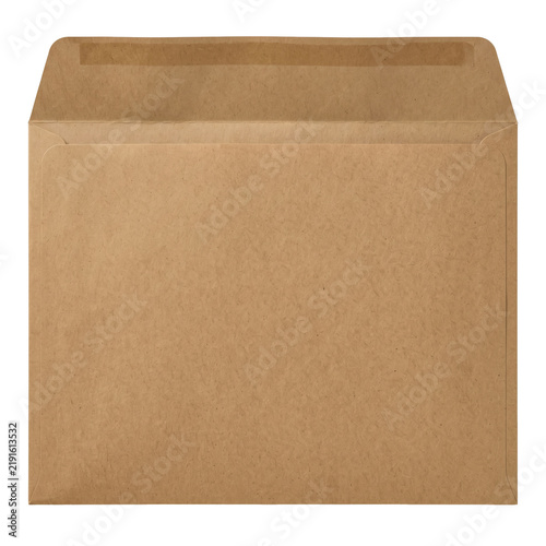 Fotografie Blank brown kraft paper mailing envelope mockup