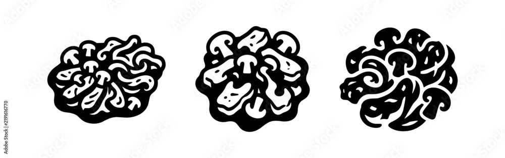 Fototapeta premium Abstract Organic Shapes and Swirls Vector Illustrations