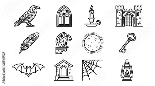 Hand Drawn Travel Icons and Country Illustrations Vector Set with Vintage Paris Music Symbols, Cartoon Sketches, Silhouettes and Decorative Hand Drawn Elements