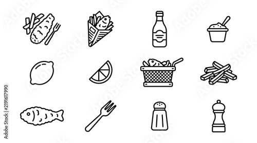 Food and Drink Icons Vector Set with Cake, Coffee Cup, Doodle Sketch, Hand Drawn Symbols and Cartoon Illustration Collection
