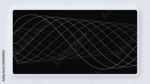 Abstract geometric pattern with intersecting lines on black background
