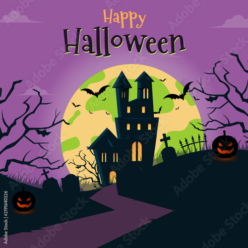 Background Vector Halloween Party