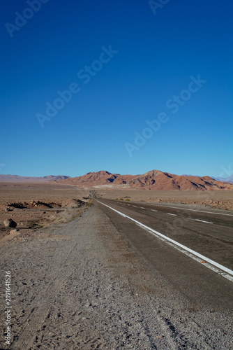 Highway crossing the Tropic of Capricorn in Chile