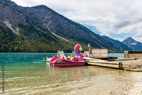 Tretbootverleih am Plansee, Österreich
