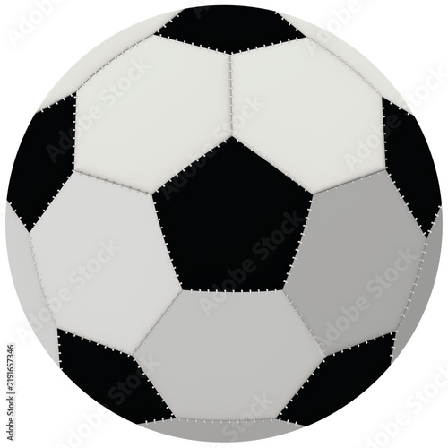 Ballon Football pentagones classique noir 2