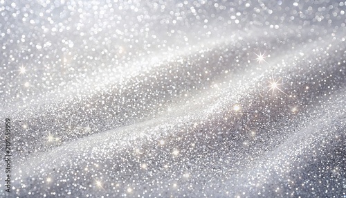 Shimmering Silver Sparkles: A textured background of softly undulating waves, adorned with a multitude of tiny, brilliant silver sparkles that catch and reflect light.