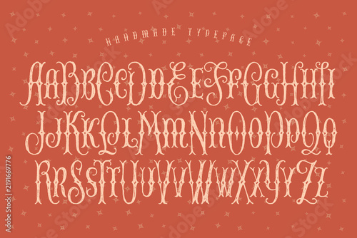 Magical Hand-Lettered Alphabet Mystical Vector Typeface for Celestial and Fairy-Tale Designs