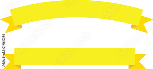 Yellow ribbon banner set.