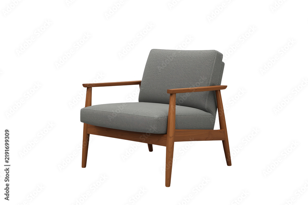 Fototapeta premium Compact charcoal accent chair