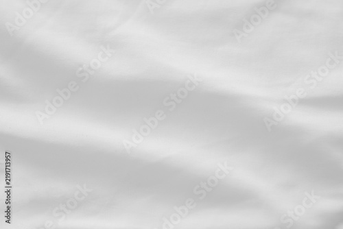 Close up white wrinkled fabric texture rippled surface, Soft focus.