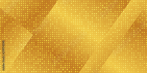 Golden shining disco ball party background. Iridescent gold gradient sparkling glitter sequin texture. Retro discoball mirror mosaic wallpaper. Abstract glowing halftone sparkle backdrop. Vector