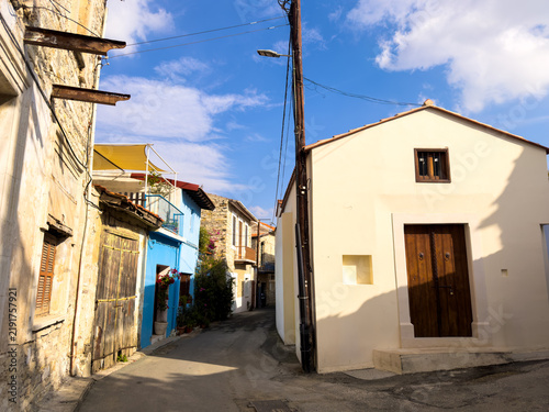 фотографія Traditional streets of the village of Lefkara, Cyprus, featuring classic Greek a