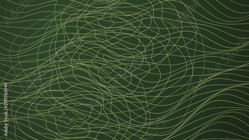 Fotografie Abstract green background with wavy lines and intricate patterns for creative de