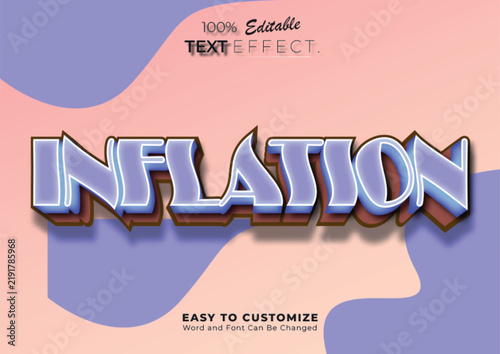 3D Inflatable Text Effect Template with Word Inflation 100 Percent Editable and Easy to Customize