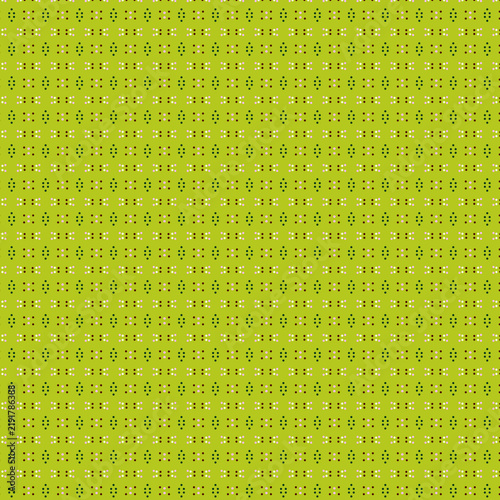 Small colorful dot pattern Pink and brown polka dots on a bright green background Geometric fabric seamless pattern in minimalist style