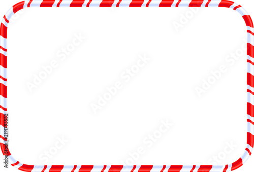 Christmas Candy Cane Frame Border Cartoon