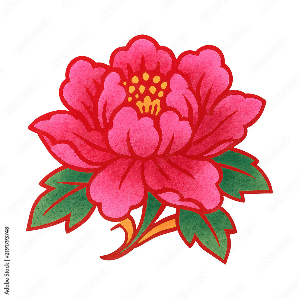 Obraz premium PNG Vibrant floral art illustration