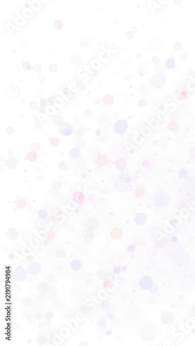 Subtle pastel bokeh lights overlay on transparent background. Vertical format delicate shimmering particles and dust effect. Mobile story backdrop
