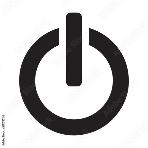 Universal Power Button Symbol Icon.