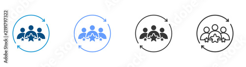 Loyality icon set multiple style collection	