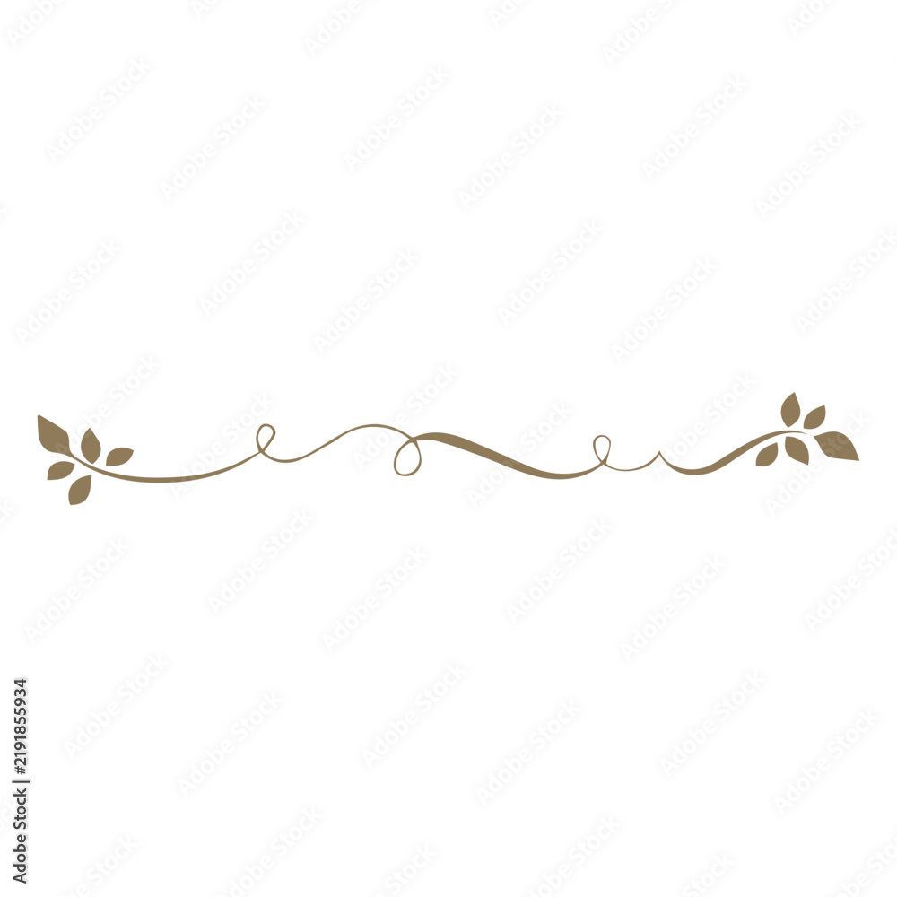 Obraz premium Floral design leaves thin hand drawn