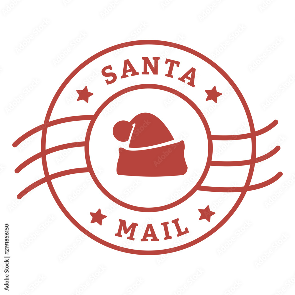Obraz premium Christmas santa mail lettering
