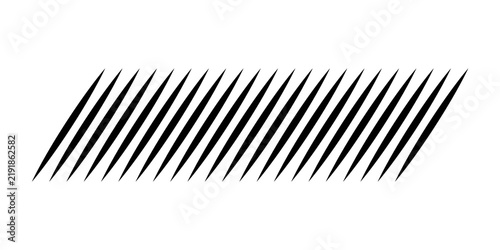 Fotografía Abstract black diagonal lines pattern isolated on transparent background graphic