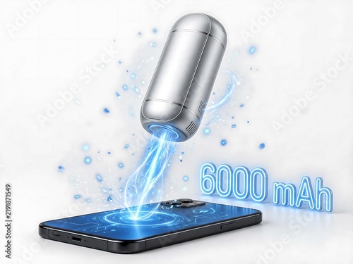 Smartphone Battery Explosion Effect with 10000mAh Energy Splash
