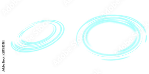 Collection of futuristic spiral ring, for digital artwork.
