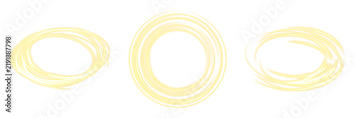Collection of magical light circle, in rapid rotation.
