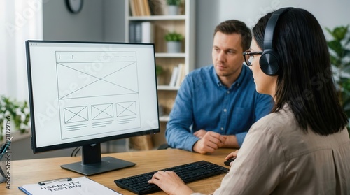 A professional usability testing session with a female participant and researcher.