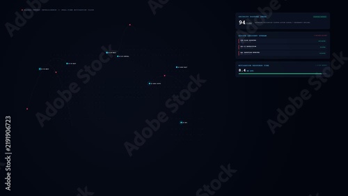 Enterprise SaaS Global Threat Map and Cyber Telemetry Dashboard 4K Loop